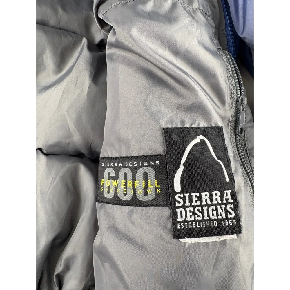 Sierra Designs 600 Powerfill Goose Down Puffer Jacket Blue Women Small